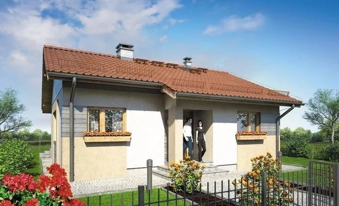 Casa prefabricada con dos habitaciones